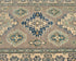 3x5 Gray Kuba Afghan Hand Knotted Wool Area Rug